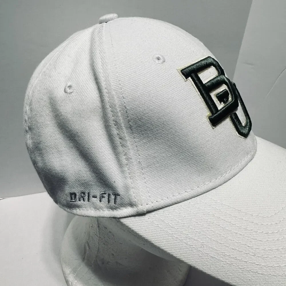 Nike Baylor Bears Fitted Baseball‎ Cap Hat White Green BU Logo Legacy 91